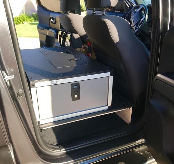 GOOSE GEAR - TACOMA 2005-PRESENT 2ND AND 3RD GEN. DOUBLE CAB SECOND ROW SINGLE DRAWER MODULE - 60% PASSENGER SIDE