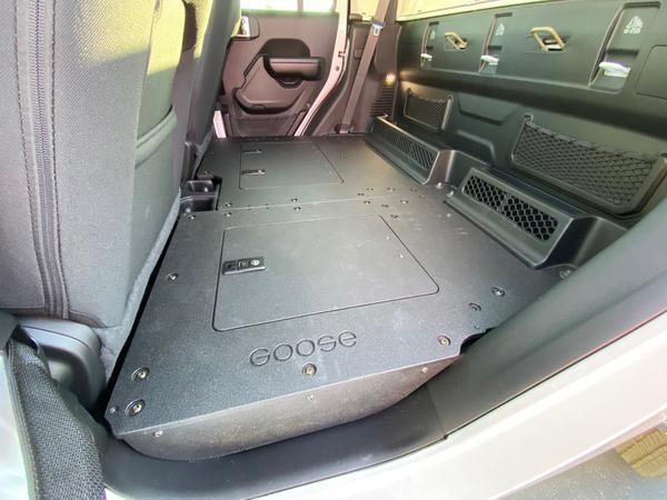 GOOSE GEAR - JEEP GLADIATOR 2019-PRESENT JT 4 DOOR SECOND ROW SEAT DELETE PLATE SYSTEM