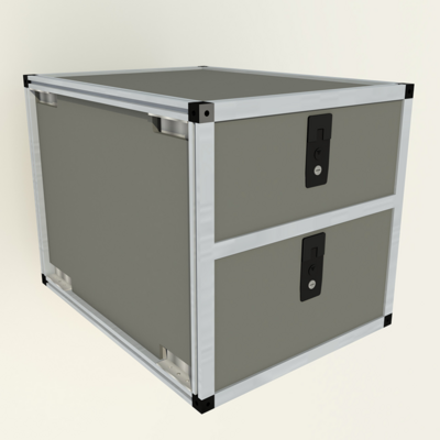 GOOSE GEAR - DOUBLE DRAWER MODULE - 18 3/16&quot; WIDE X 25&quot; DEPTH