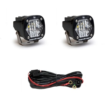 Baja Designs - S1 Black LED Auxiliary Light Pod Pair - Clear
