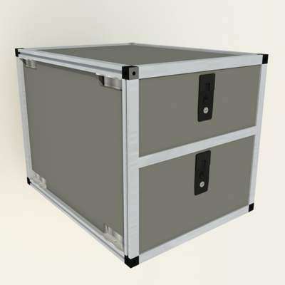 GOOSE GEAR - DOUBLE DRAWER MODULE - 19 3/16&quot; WIDE X 30&quot; DEPTH