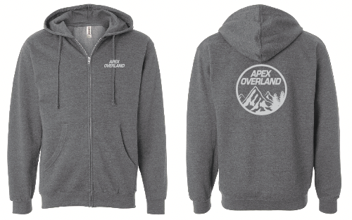 Apex Overland Zipper Hoodie - Round Logo - Unisex