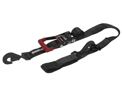 Speed Strap - 2″ X 10′ RATCHET TIE DOWN W/ TWISTED SNAP HOOKS &amp; AXLE STRAP COMBO