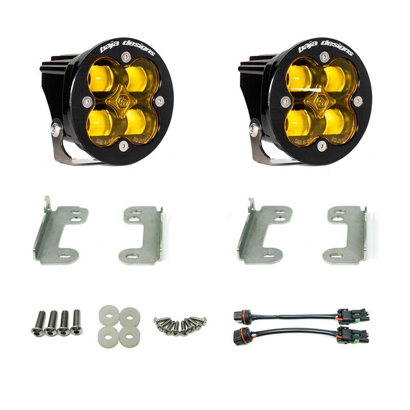 Baja Designs - Jeep JK Squadron-R SAE Fog Pocket Light Kit - Jeep 2007-18 Wrangler JK; NOTE: w/ Standard OE Bumper