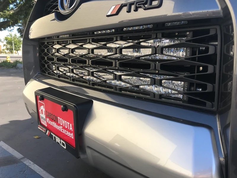 Cali Raised - 32&quot; HIDDEN GRILLE LED LIGHT BAR BRACKETS KIT FITS 2014-2023 TOYOTA 4RUNNER