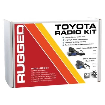 Rugged Radios - Toyota Tacoma, 4Runner, Lexus Two-Way GMRS Mobile Radio Kit