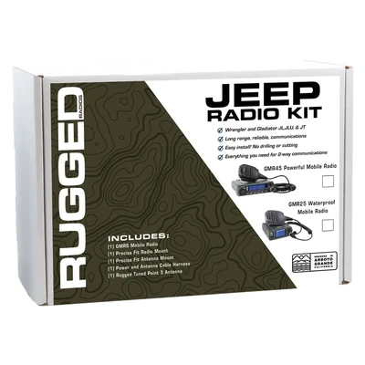 Rugged Radios - Jeep Wrangler JL, JLU, and Gladiator JT Two-Way GMRS Mobile Radio Kit