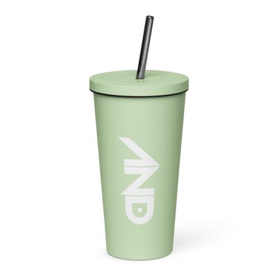 AND Insulated Tumbler With a Straw