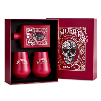 CONFEZIONE GIN AMUERTE RED CON BICCHIERI