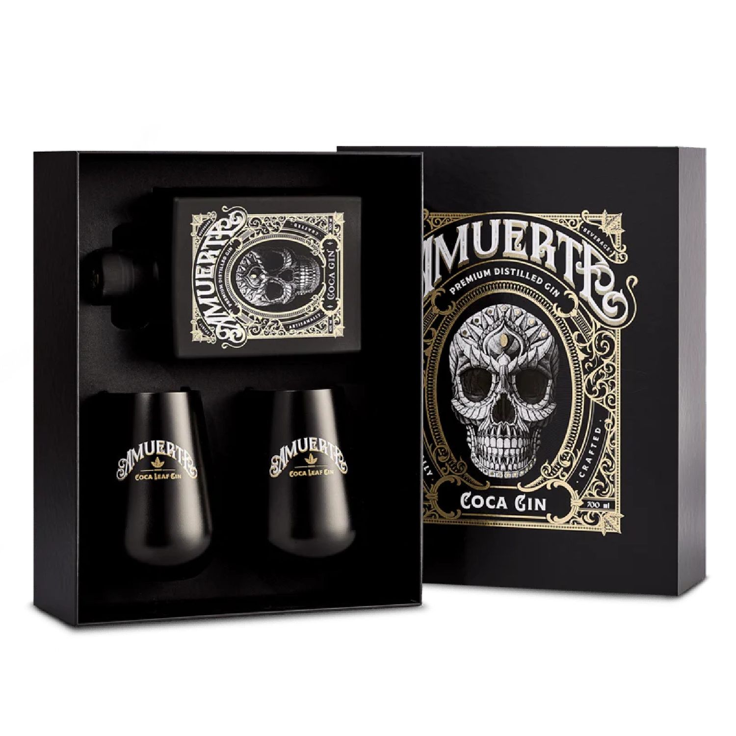 CONFEZIONE AMUERTE BLACK CON BICCHIERI