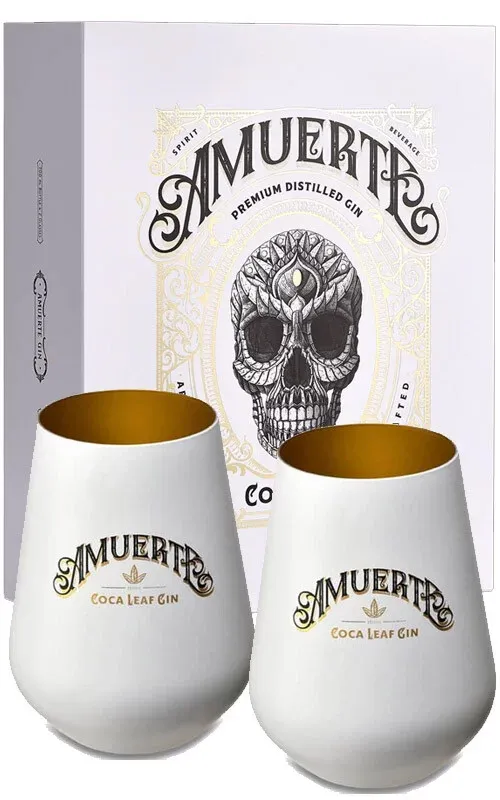 CONFEZIONE AMUERTE WHITE CON BICCHIERI