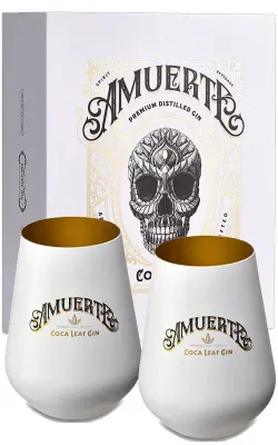 CONFEZIONE AMUERTE WHITE CON BICCHIERI