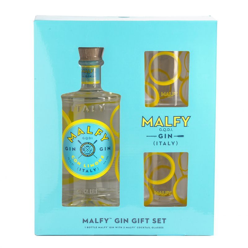 CONFEZIONE GIN MALFY CON BICCHIERI