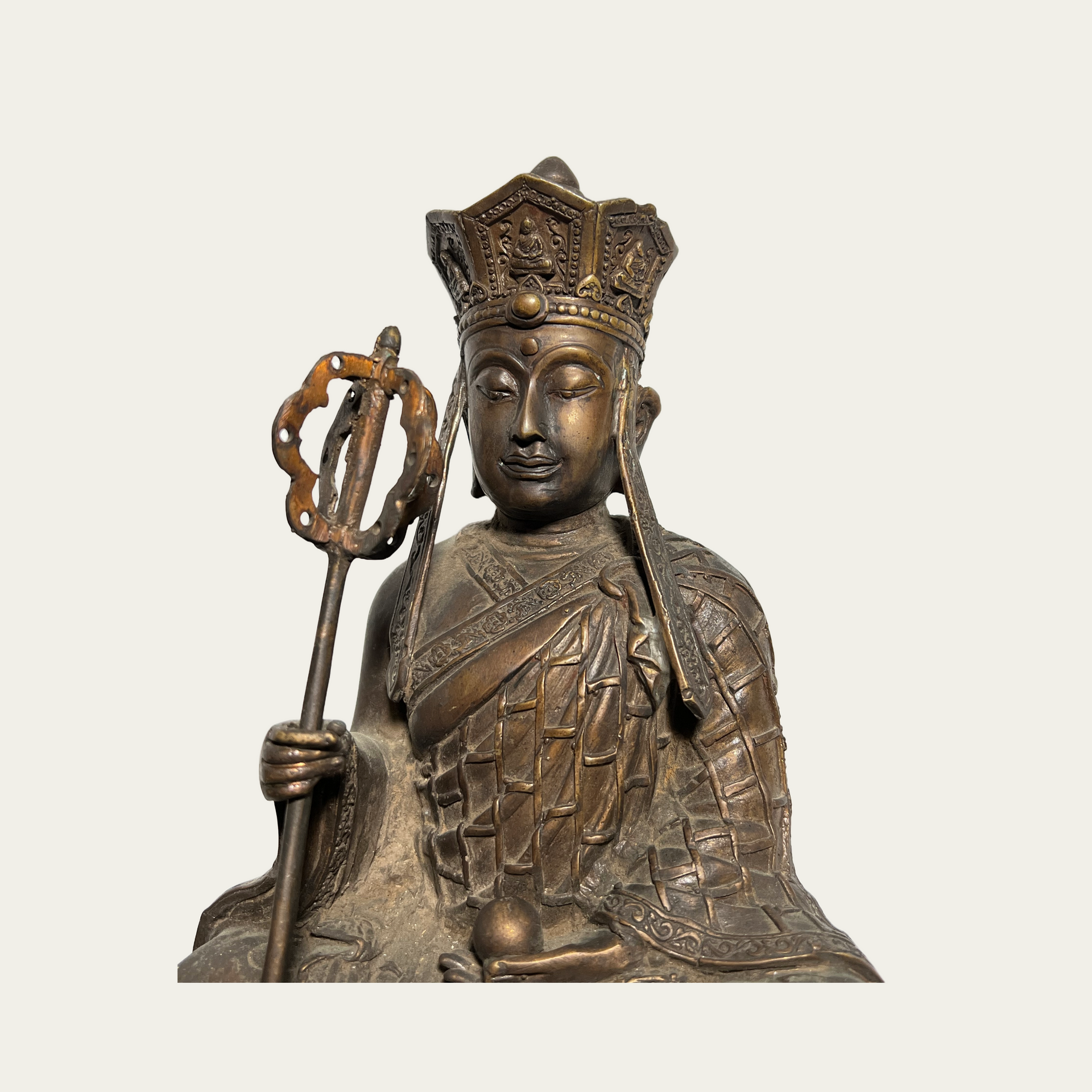 Buddha seduto in ottone