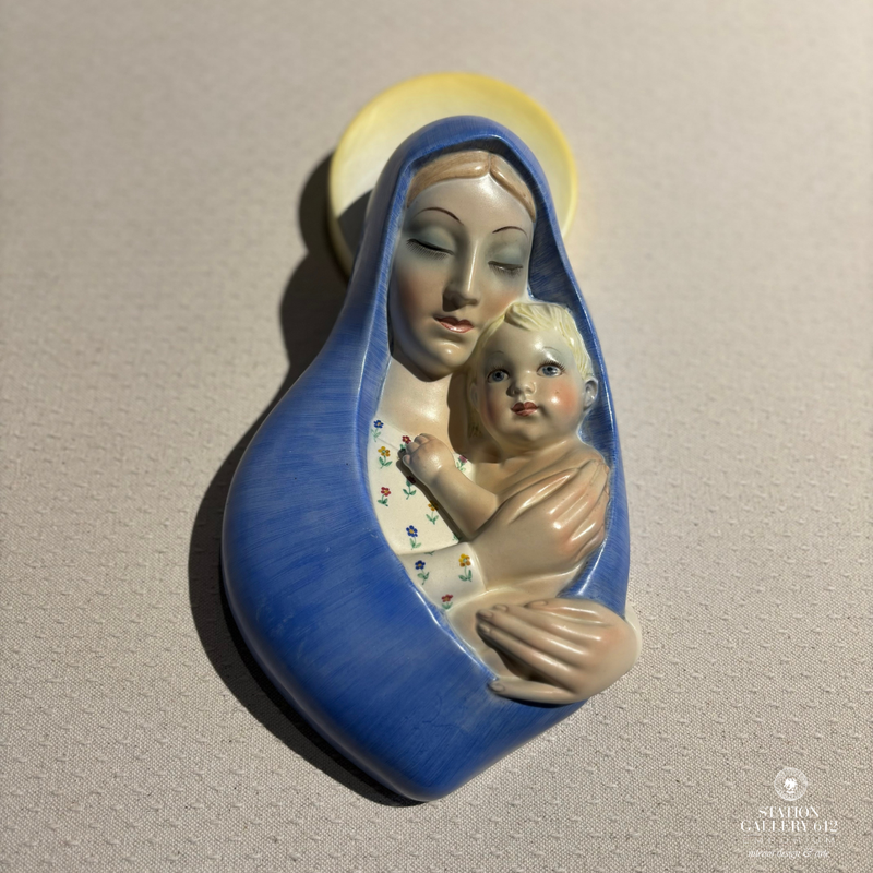 Madonna con bambino in ceramica Lenci