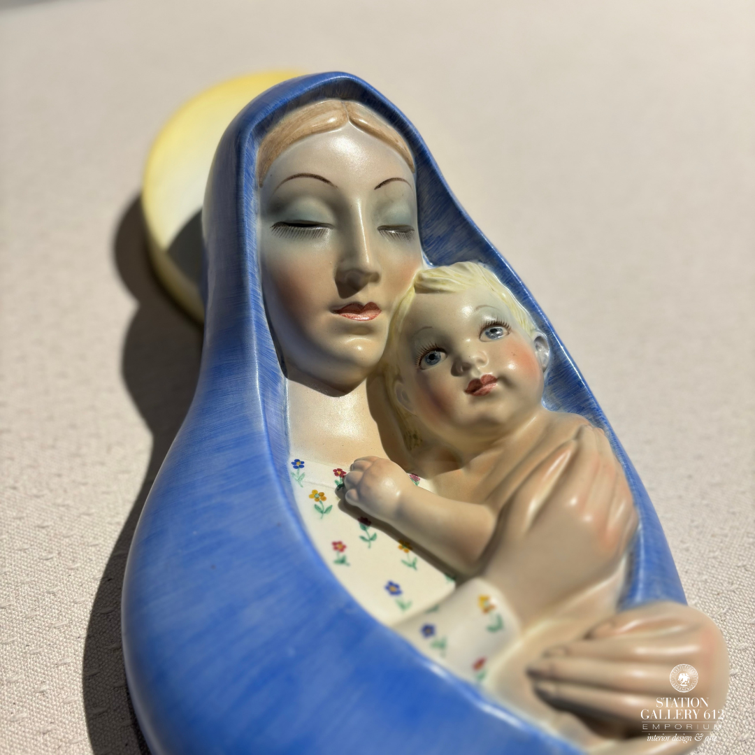 Madonna con bambino in ceramica Lenci