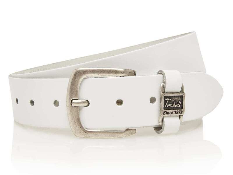 TIMBELT Riem 4 cm 100% leer 460 / Wit