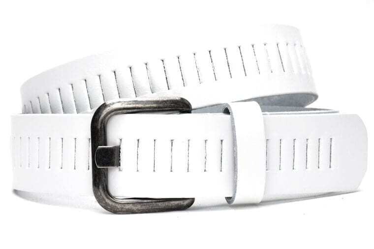 TIMBELT Riem 4 cm 100% leer 427 / Wit