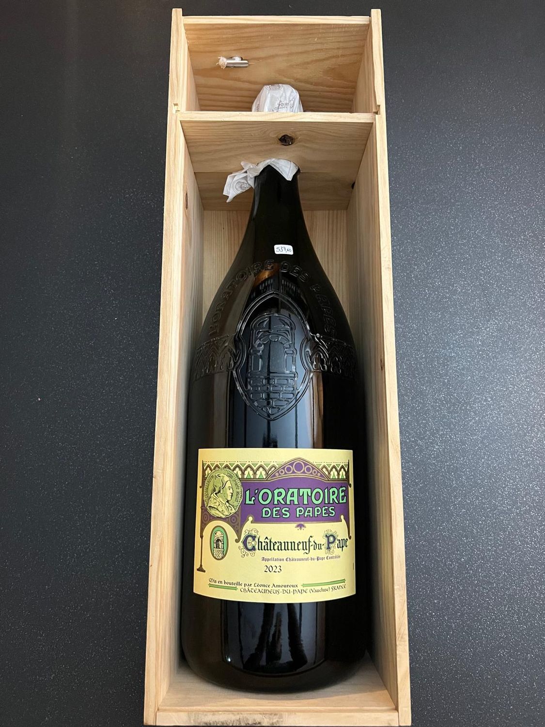L&#39;Oratoire des Papes - Blanc - 2023 - 6L en Caisse Bois d&#39;Origine