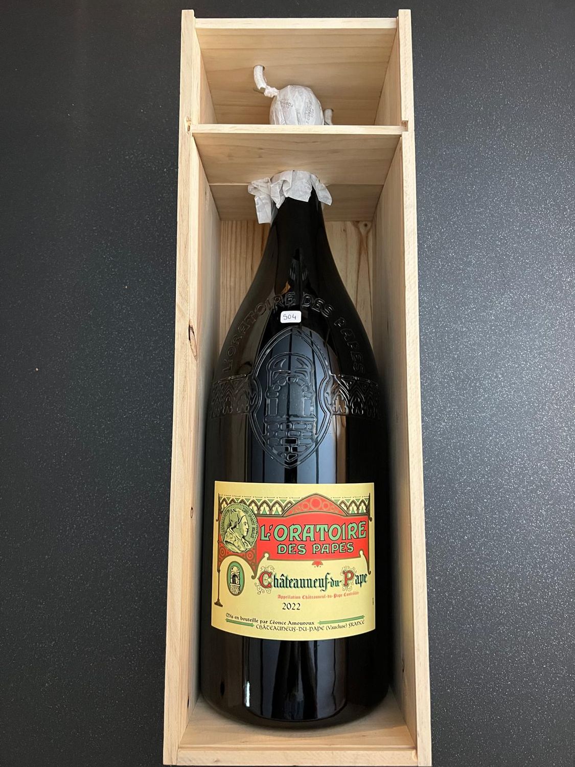 L&#39;Oratoire des Papes - Rouge - 2022 - 6L en Caisse Bois d&#39;origine