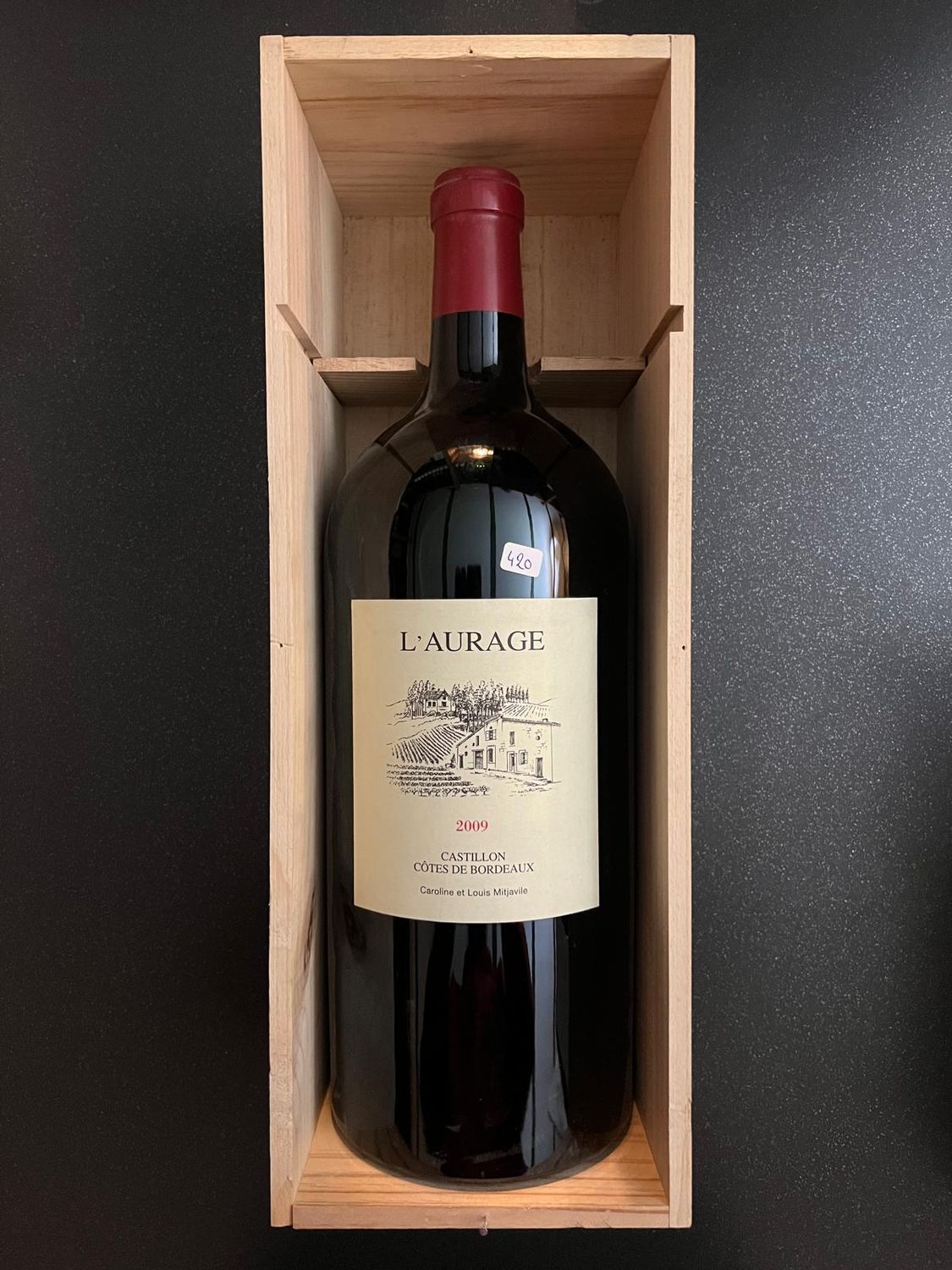 Domaine de l&#39;Aurage 2009 - 5L en Caisse Bois d&#39;Origine