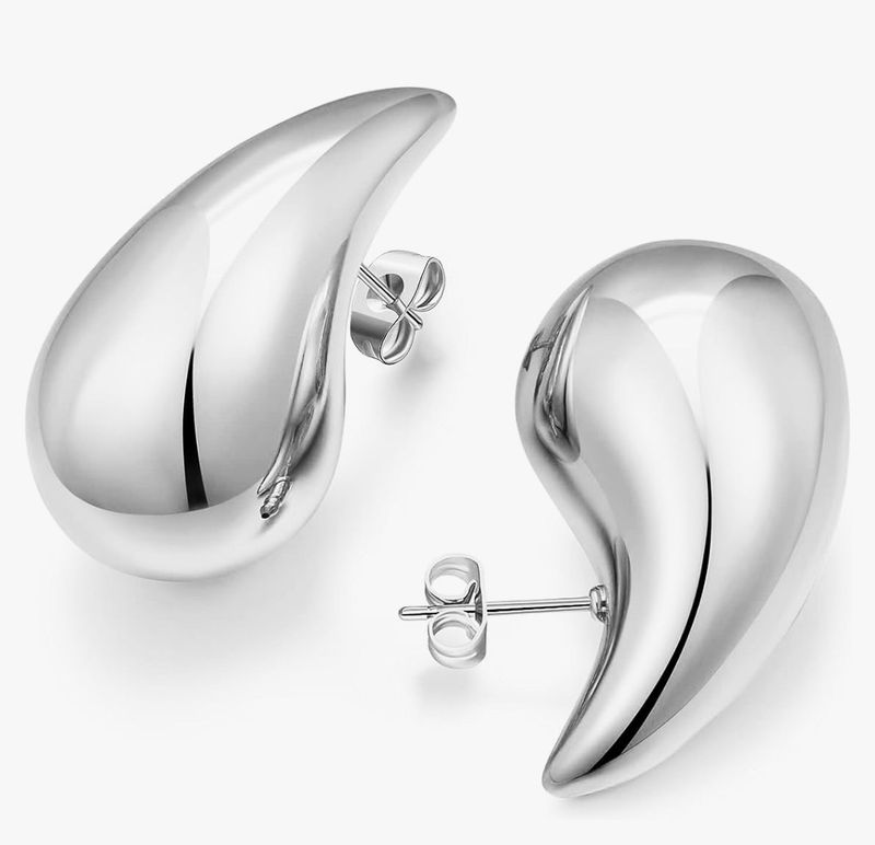 Teardrop Gold Hoop Earrings