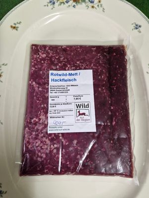 Rotwild-Hackfleisch-für Burger, Frikadellen oder Bolognaise