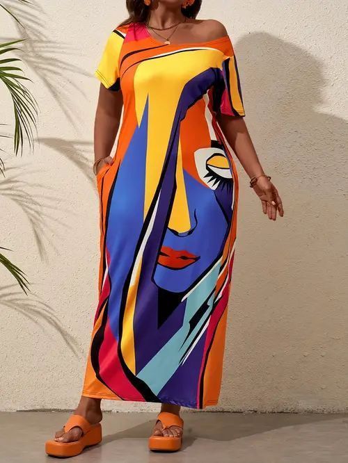 Abstract Maxi dress