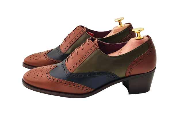 Zapato Mujer S-4100 COÑAC / AZUL / KAKY