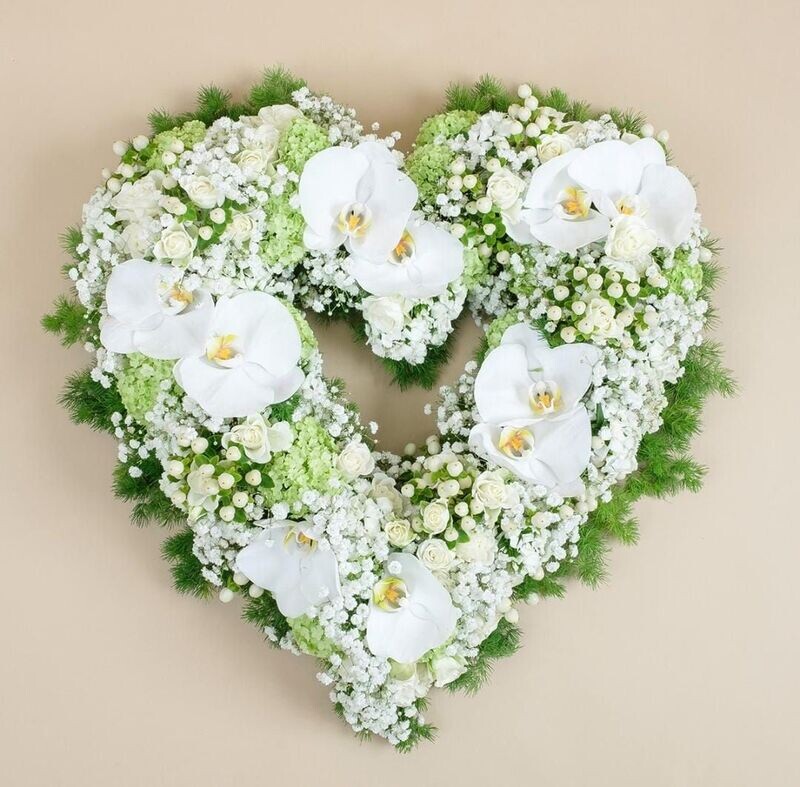 cuore bianco funebre