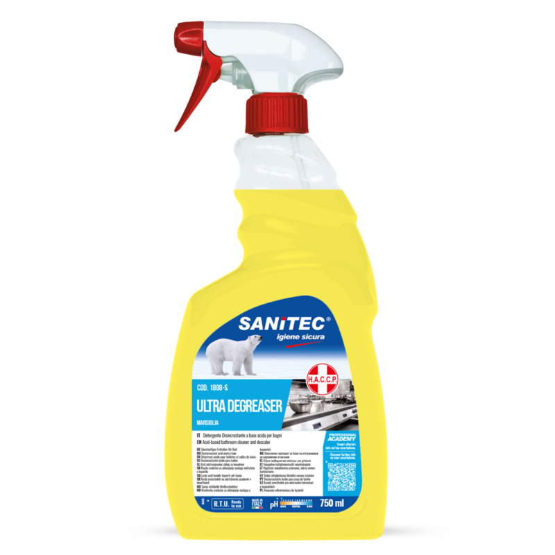 ULTRA DEGREASER LIMONE – 750ML Detergente ultra sgrassante al profumo limone H.A.C.C.P.
