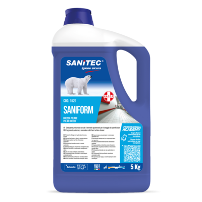 SANIFORM-5L Detergente sanificante profumato con Sali d'ammonio quaternario per il lavaggio di superfici dure per pavimenti  H.A.C.C.P.