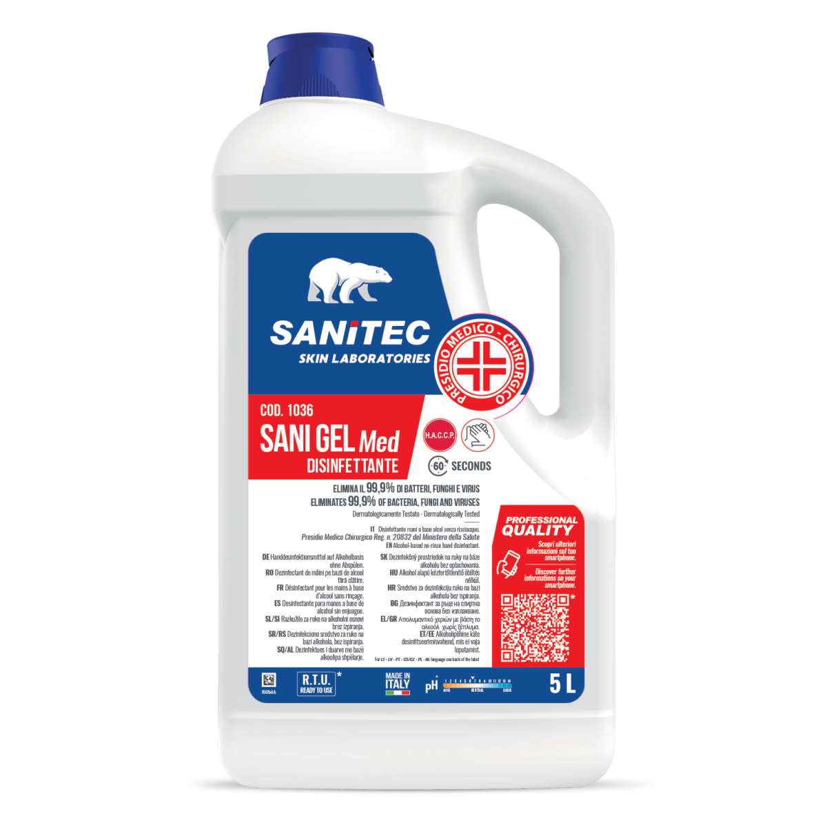 SANI GEL MED – 5L Disinfettante mani