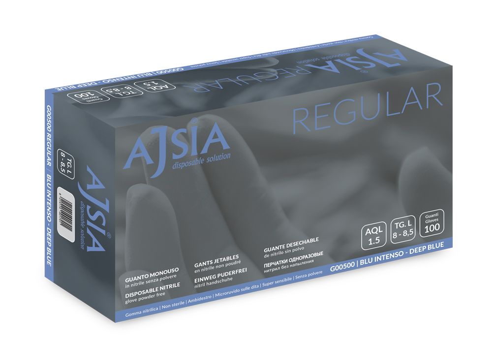 ASJIA -  GUANTI  IN NITRILE BLU VARIE MISURE