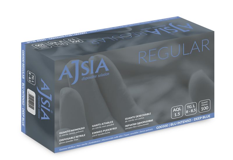 ASJIA -  GUANTI  IN NITRILE BLU VARIE MISURE