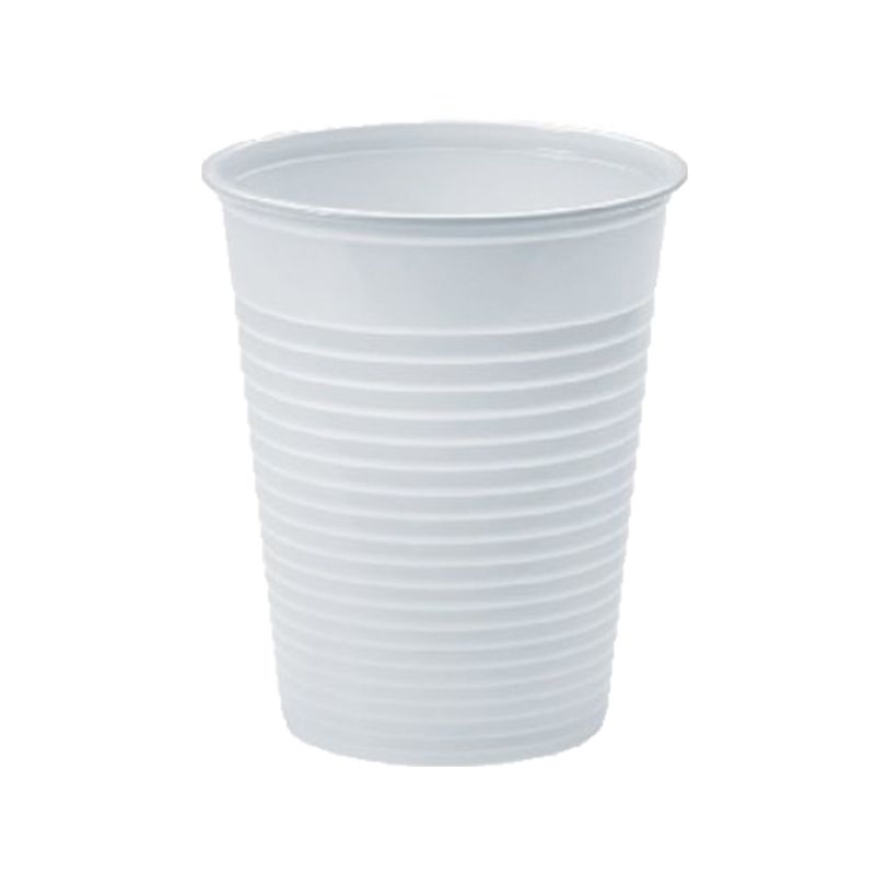 BICCHIERE  IN PLASTICA BIANCA O TRASPARENTE 200 CC – 3.000 PEZZI