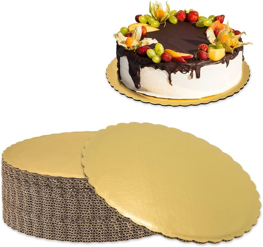 VASSOIO SOTTOTORTA IN CARTONE ORO - 10 KG  (VARIE DIMENSIONI)