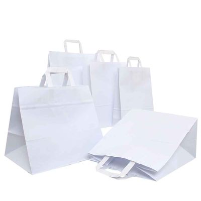 SHOPPER IN KRAFT BIANCA CON MANICO PIATTO (200/250 PEZZI)