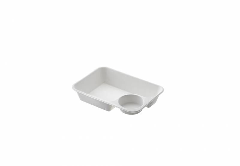 VASCHETTA CON SALSIERA IN POLPA DI CELLULOSA - 25PZ