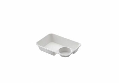 VASCHETTA CON SALSIERA IN POLPA DI CELLULOSA - 25PZ