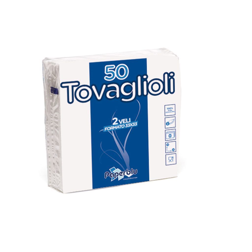 TOVAGLIOLI DOPPIO VELO PAPERDI 33X33 - 36 CONFEZIONI -