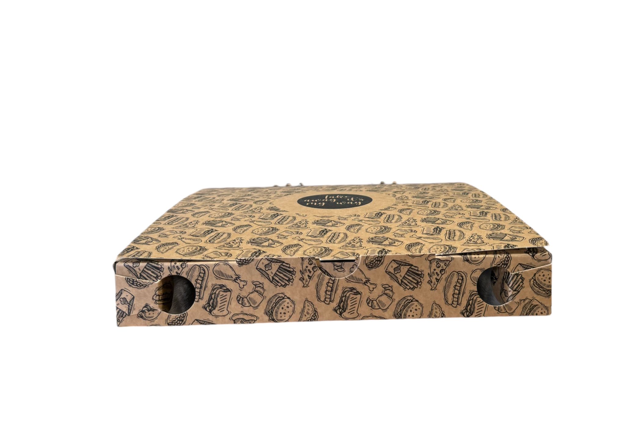 CONTENITORE PIZZA AVANA CON INTERNO IN ALLUMINIO 24X24 - 50 PEZZI