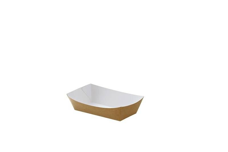 VASCHETTA PER FRITTI, INTERNO BIANCO ESTERNO AVANA - 100 PEZZI