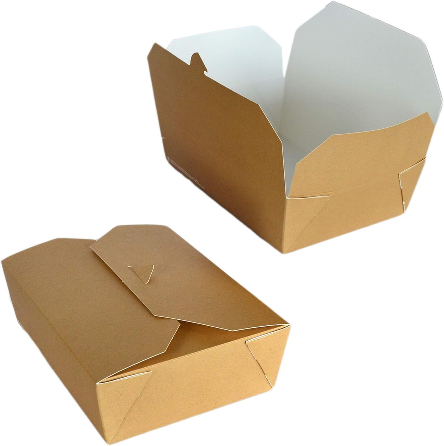 BOX RICHIUDIBILE PER ASPORTO IN CARTA BIO - 25 PEZZI