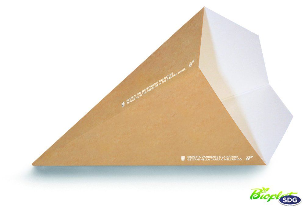 CONO PORTA FRITTI GRANDE COMPOSTABILE - 50 PEZZI