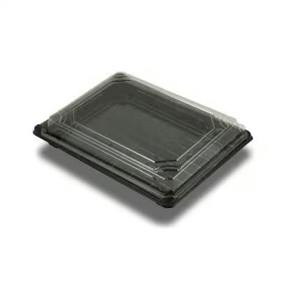 VASSOIO NERO SUSHI PICCOLO CON COPERCHIO- 50PEZZI