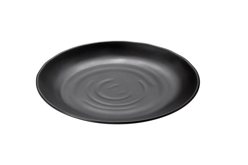 PIATTO NERO MELAMINA  Ø28X3H