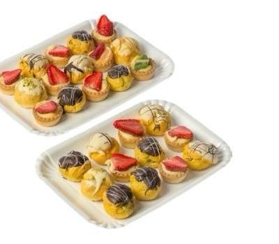 VASSOI PASTICCERIA IN CARTONE BIANCO/NAVETTE VARI FORMATI