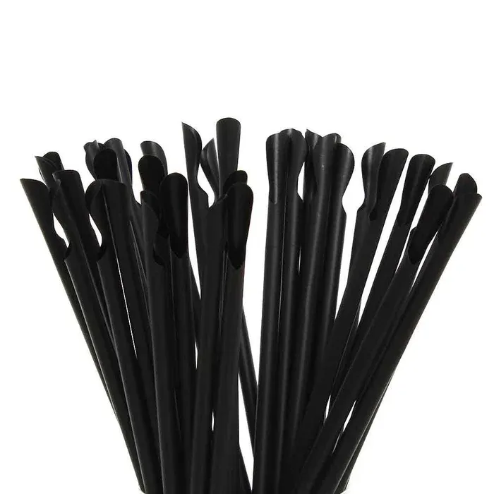 CANNUCCE CON CUCCHIAIO NERE IN PLA 20CM - 250PZ