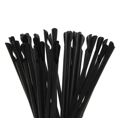 CANNUCCE CON CUCCHIAIO NERE IN PLA 20CM - 250PZ